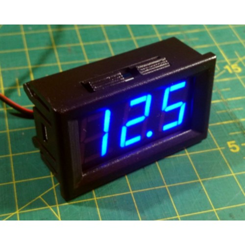 Voltage Display, 10 30V DC, 7segmet LED, Blue